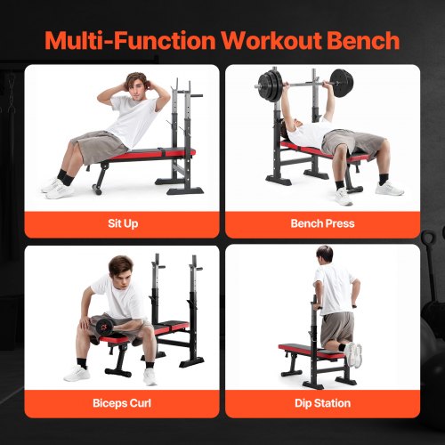 Weight Bench Adjustable Weight Bench for Full Body Workout 400lbs Exercise