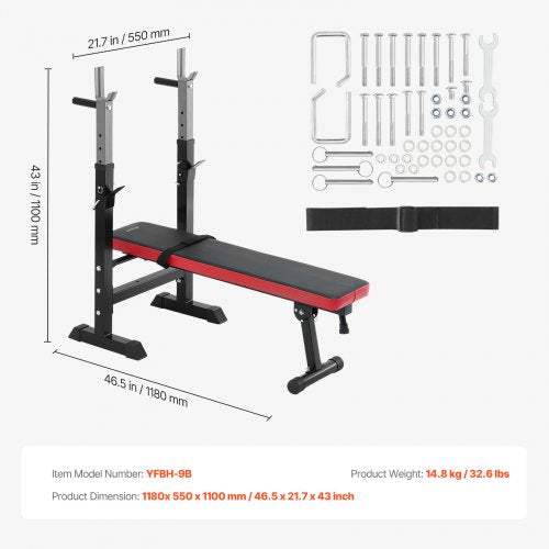 Weight Bench Adjustable Weight Bench for Full Body Workout 400lbs Exercise