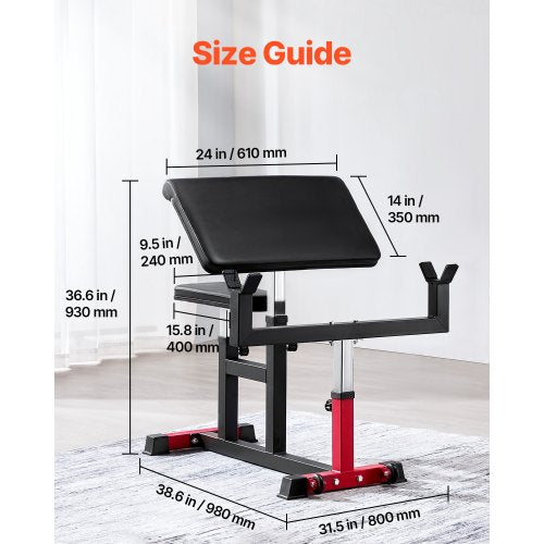 Preacher Curl Bench Strength Training Biceps Machine Max load 440 LBS Home