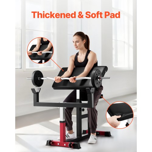 Preacher Curl Bench Strength Training Biceps Machine Max load 440 LBS Home