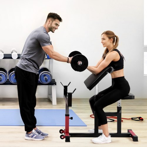 Preacher Curl Bench Strength Training Biceps Machine Max load 440 LBS Home