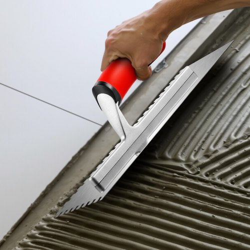 Tile Tools Stainless Steel Squared Notch Tile and Flooring Trowel 109 x