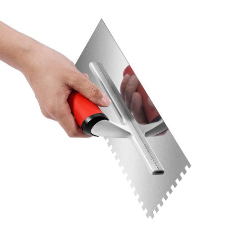 Tile Tools Stainless Steel Squared Notch Tile and Flooring Trowel 109 x