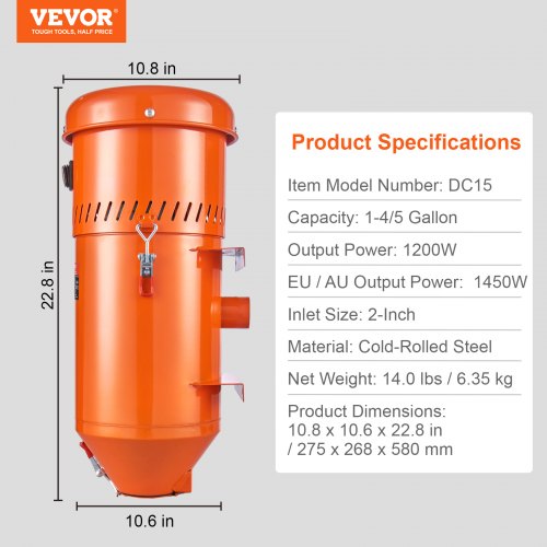 Dust Collection System 16HP Dust Collector Media Reclaimer with 18