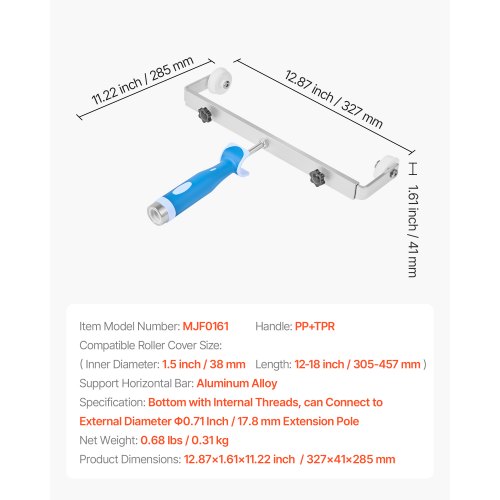 18 Inch Paint Roller Frame 1218 in Adjustable Frame with Marked Scale
