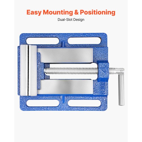 Drill Press Vise 4 Inch Jaw Width Portable Bench Slotted Base For Easy
