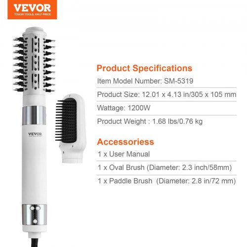 Hair Dryer Styler Ionic Hair Dryer Brush 110000RPM HighSpeed Hot Air