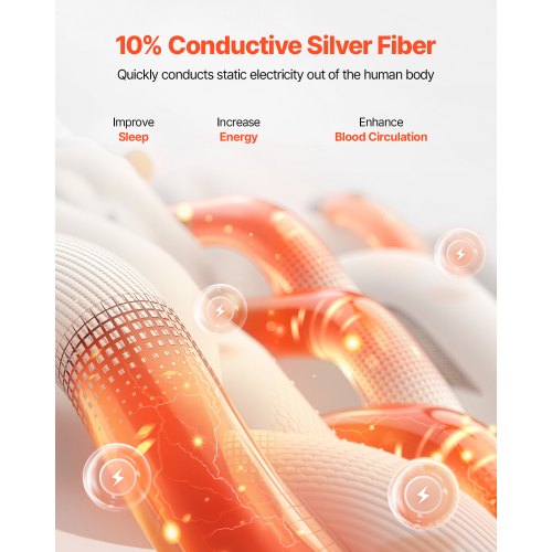 Grounding Sheets Queen Size 90 Cotton 10 Pure Silver Fiber Earth