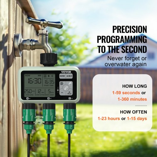 Water Timer 3 Outlets Hose Watering Sprinkler Timer with 3 Independent
