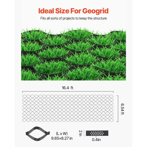 Gravel Grid 2 Inch Depth 164 x 6.5 FT 5000 x 1980 mm 1880 LBS Per Sq