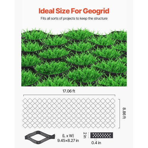 Gravel Grid 2 Inch Depth 1706 x 886 FT 5200 x 2700 mm 1880 LBS Per Sq