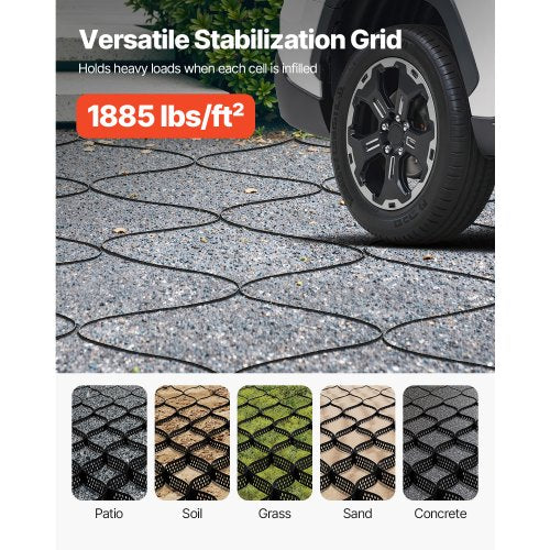 Gravel Grid 2 Inch Depth 3281 x 984 FT 10000 x 3000 mm 1880 LBS Per Sq ft Grass