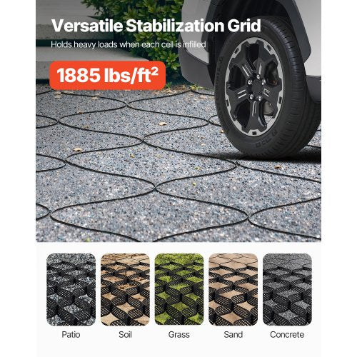 Gravel Grid 4 Inch Depth 1706 x 886 FT 5200 x 2700 mm 1880 LBS Per Sq