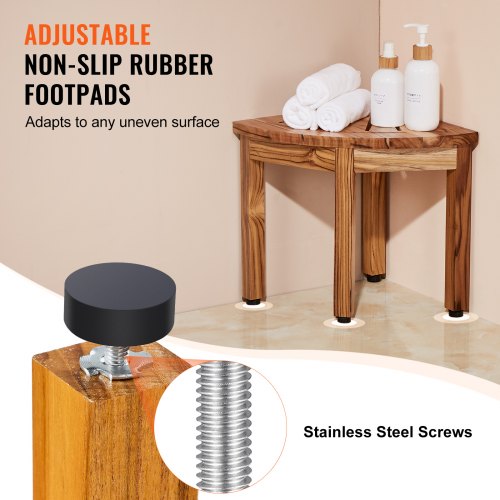Corner Teak Shower Bench 124 Height 115 Radius 100 Teak Wood Corner