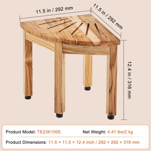 Corner Teak Shower Bench 124 Height 115 Radius 100 Teak Wood Corner