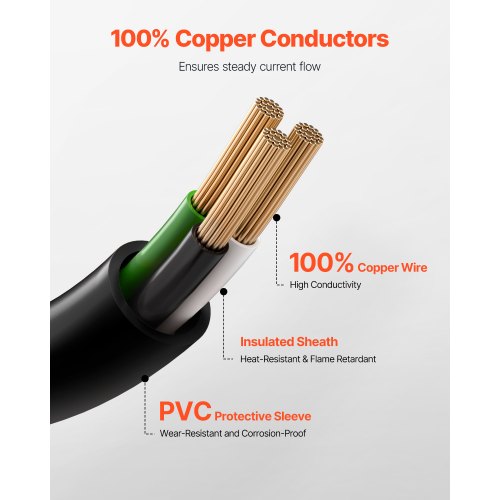 10 ft Dryer Power Cord 3Prong NEMA 1030P Appliance Dryer Cord with Eyelet