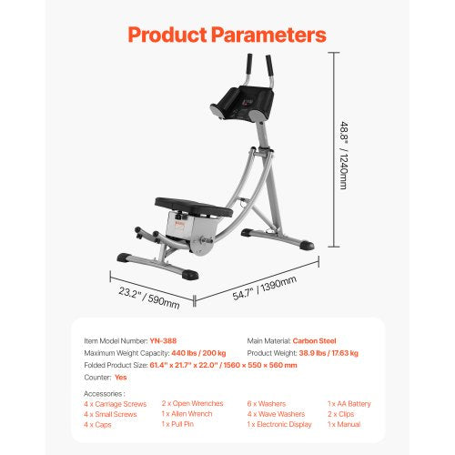 AB Workout Machine Ab Workout Equipment at Home Gym Core Abdominal