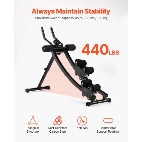 AB Workout Machine Dualtrack Ab Workout Equipment at Home Gym Core