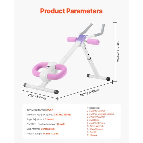 AB Workout Machine Ab Workout Equipment at Home Gym Core Abdominal