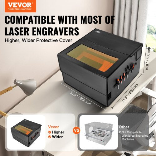 Laser Engraver Enclosure 315 x 315 x 196 Flame Retardant and Fireproof