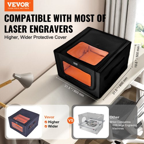 Laser Engraver Enclosure 315 x 315 x 196 Fireproof Protective Cover – 500 MM