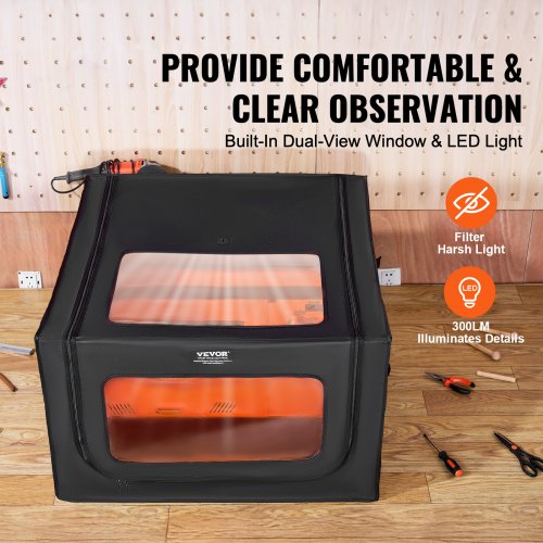 Laser Engraver Enclosure 315 x 315 x 196 Fireproof Protective Cover – 500 MM