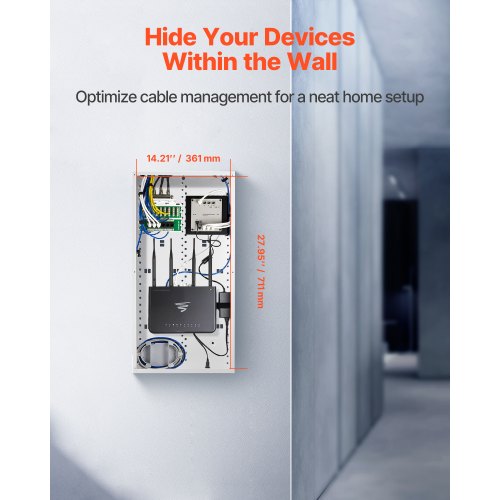 Structured Media Enclosure 28Inch Recessed inWall Media Box with Cover