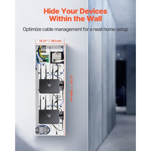 Structured Media Enclosure 42Inch Recessed inWall Media Box with Cover