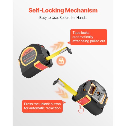 2in1 Laser Tape Measure 135Ft Rechargeable Laser Measurement Tool 16Ft