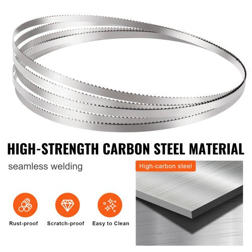 Band Saw Blade for Cutting Meat Bone 512x063x002 Carbon Steel 5 PCS