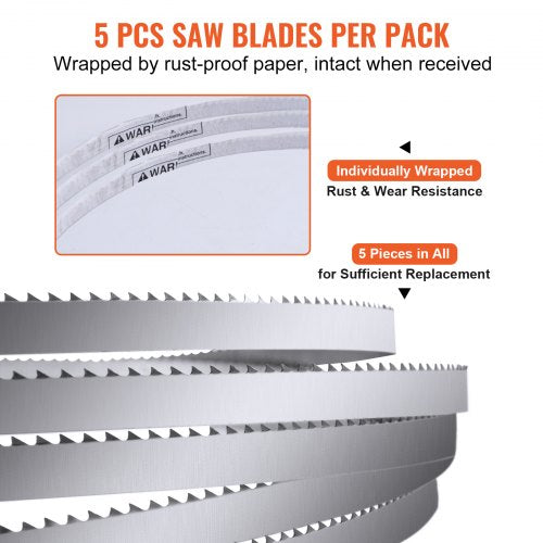 Band Saw Blade 65x063x002 inch 5 PCSPack Meat Bandsaw Blades for Replacement