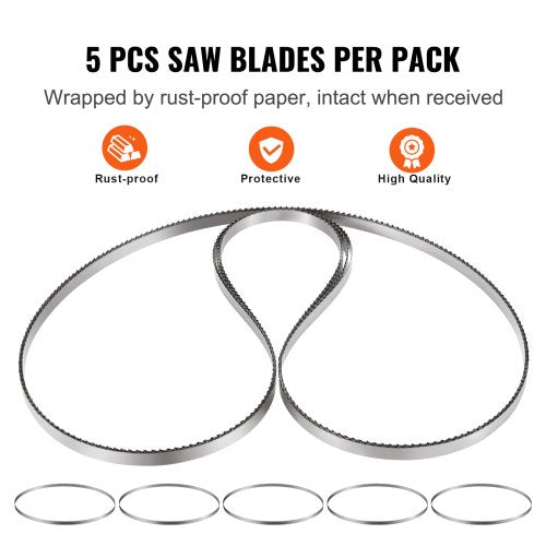 Band Saw Blade for Cutting Meat Bone 823x063x002 Carbon Steel 5 PCS