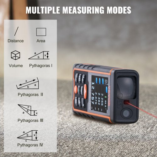 Laser Measure 400 ft ±116 Accuracy Laser Distance Measure with 100Group Storage