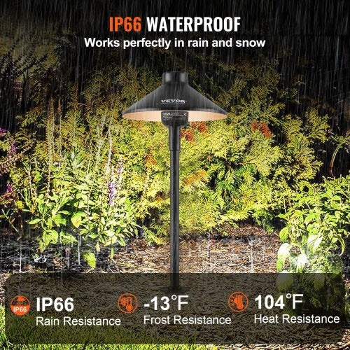 12 Pack Low Voltage Landscape Path Lights 3W 210LM 12V24VACDC Outdoor LED