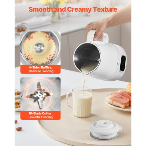 8in1 Nut Milk Maker 34 oz Soy Milk Maker with 200W Blending for Homemade