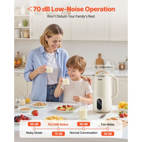 6in1 Nut Milk Maker 20 oz Soy Milk Maker Machine with 6 Blades for Homemade Oat