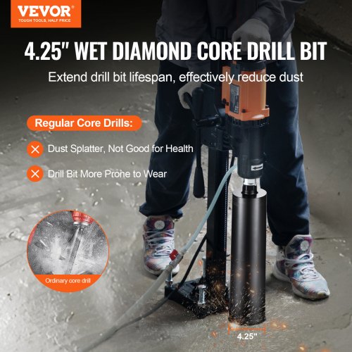 Core Drill Bit 425 Wet Diamond Core Drill Bits 14 Drilling Depth