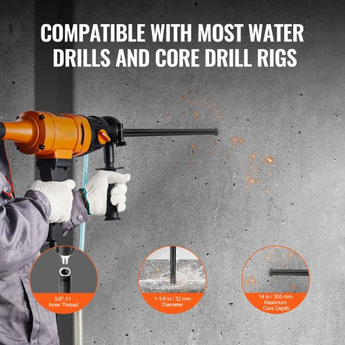 Core Drill Bit 114 Wet Diamond Core Drill Bits 14 Drilling Depth