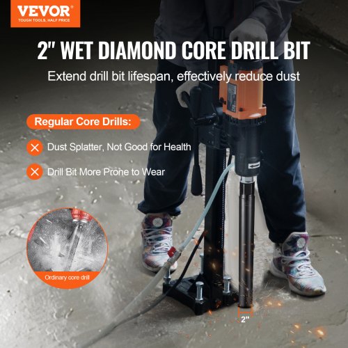 Core Drill Bit 2 Wet Diamond Core Drill Bits 14 Drilling Depth Concrete