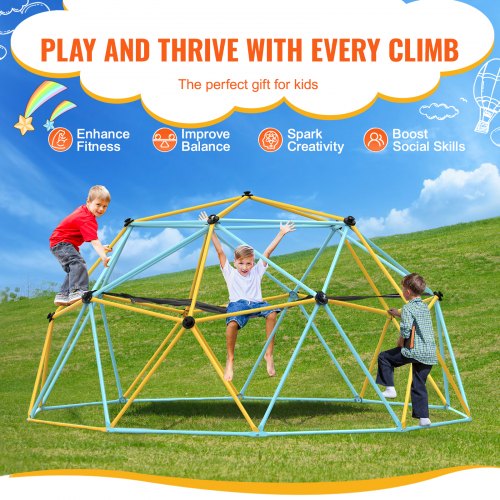 Climbing Dome for Kids 3 to 10 Years Old10FT Geometric Dome Climber