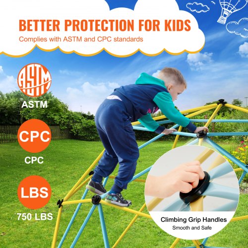 Climbing Dome for Kids 3 to 10 Years Old10FT Geometric Dome Climber