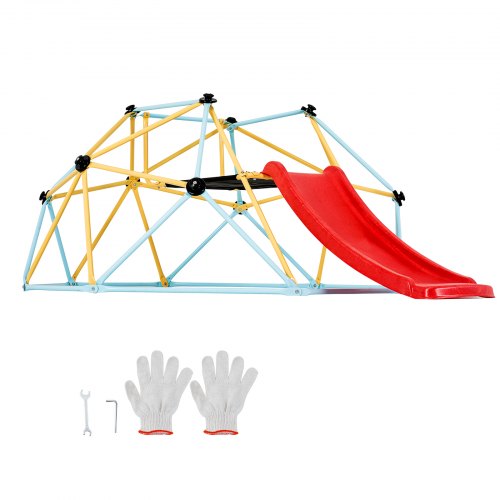 Climbing Dome for Kids 3 to 9 Years Old 8FT Geometric Dome Climber with Slide