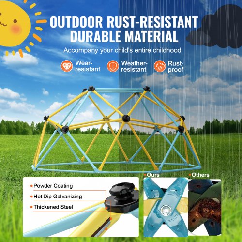 Climbing Dome Jungle Gym Supports 600LBS and Easy Assembly 6FT Geometric