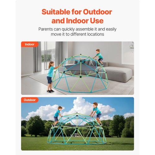 Climbing Dome 10FT Geometric Dome Climber with Swing Hammock 1000LBS