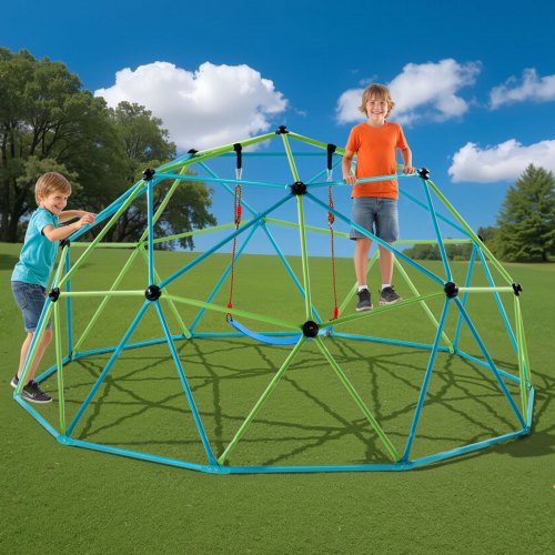 Climbing Dome 10FT Geometric Dome Climber with Swing Hammock 1000LBS