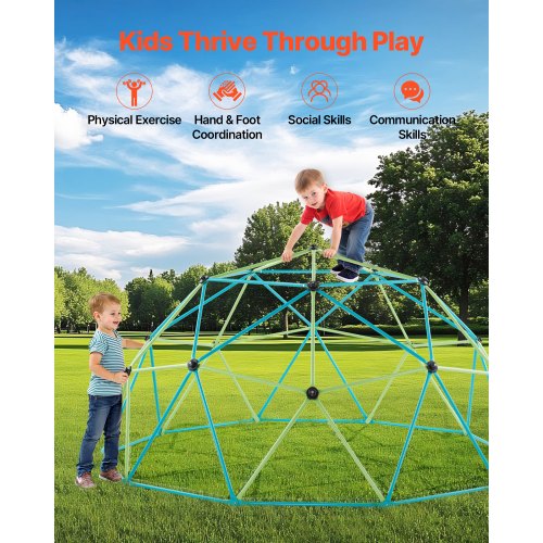 Climbing Dome 10FT Geometric Dome Climber with Saucer Swing 1000LBS