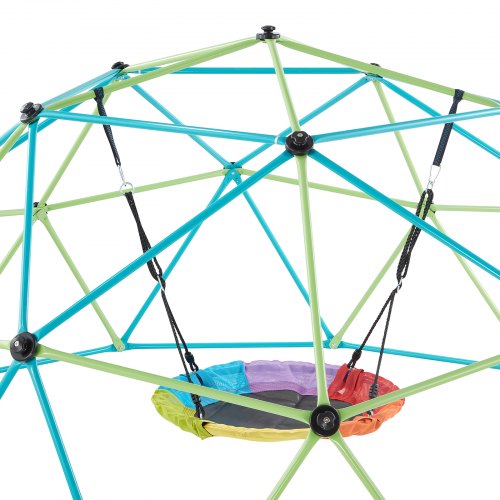 Climbing Dome 10FT Geometric Dome Climber with Saucer Swing 1000LBS