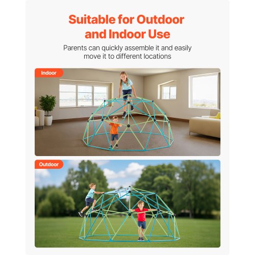 Climbing Dome 10FT Geometric Dome Climber for Kids 1000LBS Loading Jungle