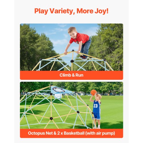 Climbing Dome 10FT Geometric Dome Climber 1000LBS Loading Jungle Gym