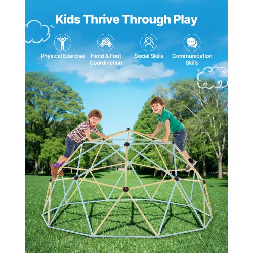 Climbing Dome 10FT Geometric Dome Climber 1000LBS Loading Jungle Gym